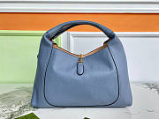 Colestore Gucci Softbit Top Handle Bag in Dusty Blue Leather 46×26×16cm - 2