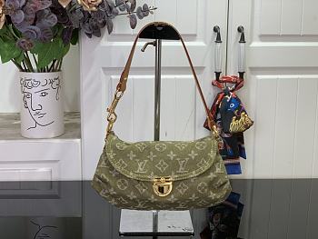 Colestore Louis Vuitton Monogram Denim Mini Pleaty Green 26x15x9cm