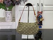 Colestore Louis Vuitton Monogram Denim Mini Pleaty Green 26x15x9cm - 6
