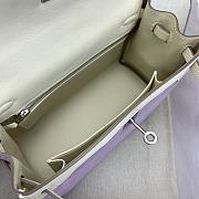 Colestore Hermes Kelly 25 Soft Lavender Suede  25cm - 5