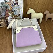 Colestore Hermes Kelly 25 Soft Lavender Suede  25cm - 2