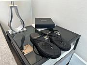 Colestore Chanel Coco Beach Flip flops Suede Black - 3