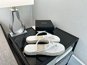 Colestore Chanel Coco Beach Flip flops Suede White - 5