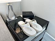 Colestore Chanel Coco Beach Flip flops Suede White - 4