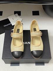 Colestore Chanel Mary Janes Fabric & Grosgrain Ivory & Black  - 6