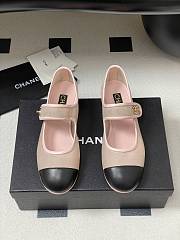 Colestore Chanel Mary Janes Fabric & Grosgrain Pink & Black  - 2