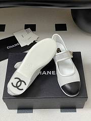Colestore Chanel Mary Janes Fabric & Grosgrain White & Black  - 2