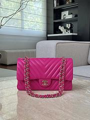 Colestore Chanel Medium Chevron Coco Handle Bag 15.5x25.5x6.5cm - 1