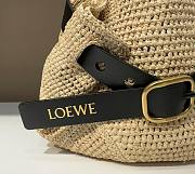 Colestore Loewe Mini Punch Hole shopper in raffia Beige 43x31x13cm - 2