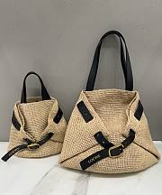 Colestore Loewe Medium Punch Hole shopper in raffia Beige 44x66x17cm - 1