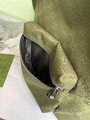 Colestore Gucci Match Medium GG Backpack in Green Beige Nylon 40×35×20cm - 6