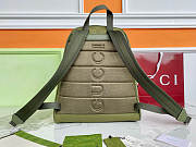 Colestore Gucci Match Medium GG Backpack in Green Beige Nylon 40×35×20cm - 2