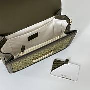 Colestore Gucci Go Small Shoulder Bag Forest Green GG Suede 21.5x14x9cm - 2