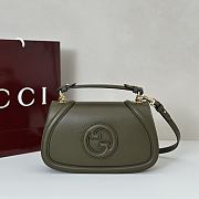 Colestore Gucci Blondie Medium Top Handle Bag Forest Green Leather 27x17x7cm - 1