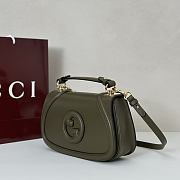 Colestore Gucci Blondie Medium Top Handle Bag Forest Green Leather 27x17x7cm - 6