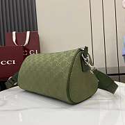 Colestore Gucci GG Canvas Small Cylinder Bag Forest Green GG Canvas 30x16x16cm - 6