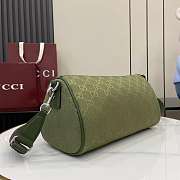 Colestore Gucci GG Canvas Small Cylinder Bag Forest Green GG Canvas 30x16x16cm - 5