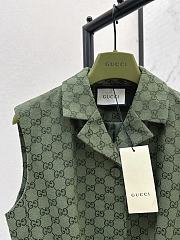 Colestore Gucci Sleeveless Monogram Vest Forest Green - 6