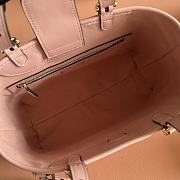 Colestore Gucci GG Emblem Medium Tote Bag Leather in Pink 25x20x10cm - 6