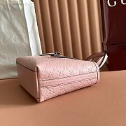 Colestore Gucci GG Emblem Medium Tote Bag Leather in Pink 25x20x10cm - 4