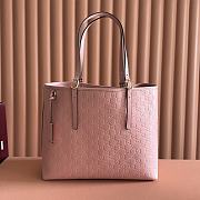 Colestore Gucci GG Emblem Large Tote Bag Leather in Pink 37x31x16cm - 3