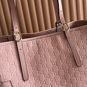 Colestore Gucci GG Emblem Large Tote Bag Leather in Pink 37x31x16cm - 2
