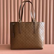 Colestore Gucci GG Emblem Large Tote Bag Leather in Caramel 25x20x10cm - 1