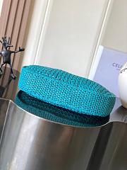 Colestore Celine Large Hobo Panier In Raffia Cobalt 53x34x11cm - 6
