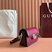 Colestore Gucci Go Small Shoulder Bag Red GG 21.5x14x9cm - 2