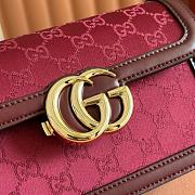 Colestore Gucci Go Small Shoulder Bag Red GG 21.5x14x9cm - 6