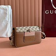 Colestore Gucci Go Small Shoulder Bag Brown GG 21.5x14x9cm - 4