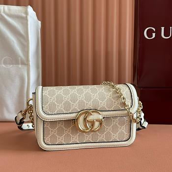 Colestore Gucci Go Small Shoulder Bag White Natural GG 21.5x14x9cm
