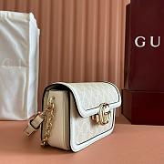 Colestore Gucci Go Small Shoulder Bag White Natural GG 21.5x14x9cm - 5