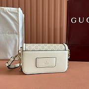 Colestore Gucci Go Small Shoulder Bag White Natural GG 21.5x14x9cm - 4