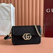 Colestore Gucci Go Small Shoulder Bag Black GG 21.5x14x9cm - 1