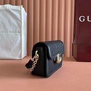 Colestore Gucci Go Small Shoulder Bag Black GG 21.5x14x9cm - 6