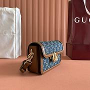 Colestore Gucci Go Small Shoulder Bag Blue Denim GG 21.5x14x9cm - 5
