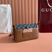 Colestore Gucci Go Small Shoulder Bag Blue Denim GG 21.5x14x9cm - 4