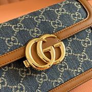 Colestore Gucci Go Small Shoulder Bag Blue Denim GG 21.5x14x9cm - 2