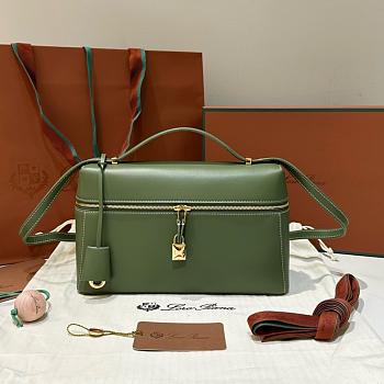Colestore Loro Piana Extra Bag L27 Smooth Calfskin Dark Lichen Green 27x10x16cm