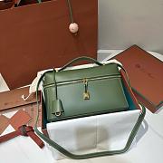 Colestore Loro Piana Extra Bag L27 Smooth Calfskin Dark Lichen Green 27x10x16cm - 5