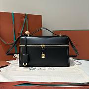 Colestore Loro Piana Extra Bag L27 Smooth Calfskin Black 27x10x16cm - 1