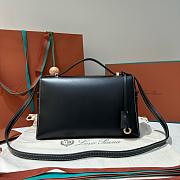 Colestore Loro Piana Extra Bag L27 Smooth Calfskin Black 27x10x16cm - 6