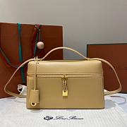 Colestore Loro Piana Extra Bag L27 Smooth Calfskin Light Mastic/Sun Gold 27x10x16cm - 1