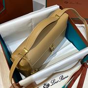 Colestore Loro Piana Extra Bag L27 Smooth Calfskin Light Mastic/Sun Gold 27x10x16cm - 2