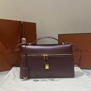 Colestore Loro Piana Extra Bag L27 Smooth Calfskin Azuki Beans 27x10x16cm - 1