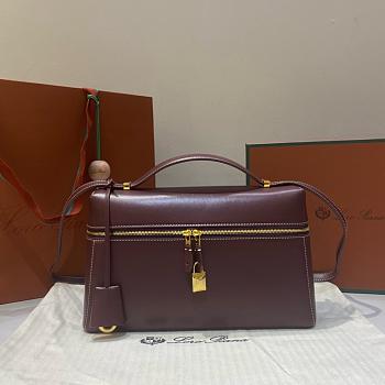 Colestore Loro Piana Extra Bag L27 Smooth Calfskin Azuki Beans 27x10x16cm
