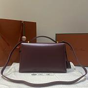 Colestore Loro Piana Extra Bag L27 Smooth Calfskin Azuki Beans 27x10x16cm - 6