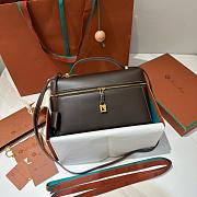 Colestore Loro Piana Extra Bag L27 Smooth Calfskin Dark Chocolate 27x10x16cm - 2