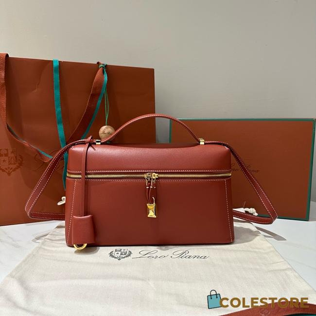 Colestore Loro Piana Extra Bag L27 Smooth Calfskin Deep Kummel 27x10x16cm - 1